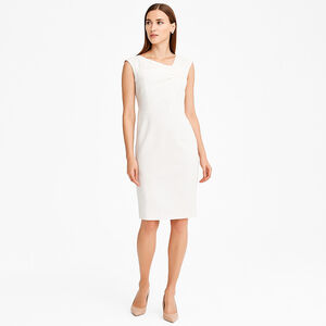 Women's J.Crew White Sleeveless Sheath Dress Size 14